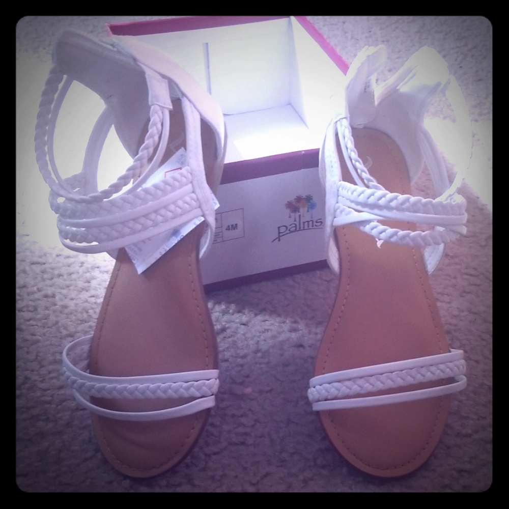 White sandals
